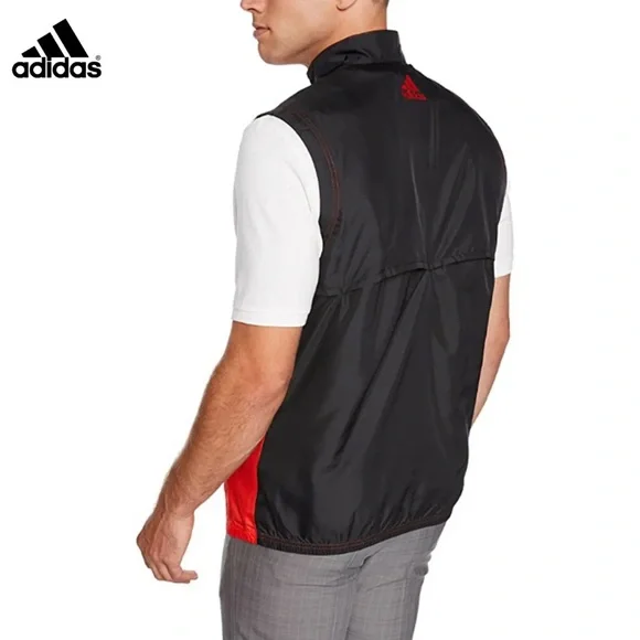 Adidas Essentials Club Wind Vest Red/Black CY9293 Men's Size M - Picture 3 of 11